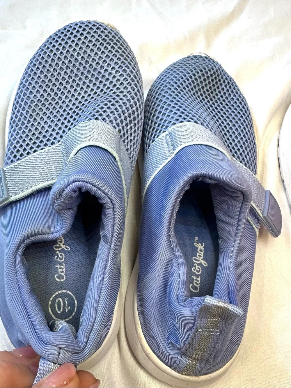 Two pairs of Kids Slip-On Mesh water shoes in Blue and Coral